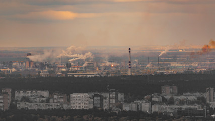 chemical plant pollutes the city