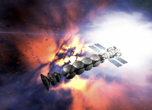 Communications satellite, illustration