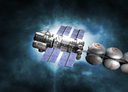 Communications satellite, illustration