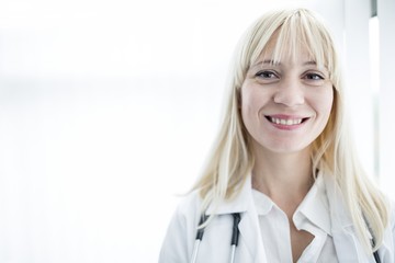 Doctor smiling towards camera