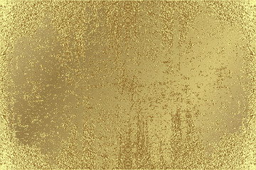 Vintage gold pattern. Abstract golden metal background. Vector illustration. Glitter Patina scratch distress element. Foil texture. Luxury pattern. Bright sketch surface. Gold grunge texture