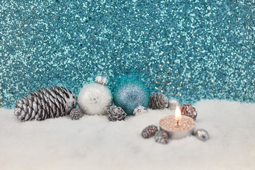 Weihnachten Hintergrund mit Teelicht