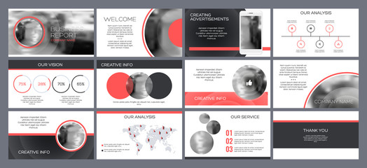 Business presentation templates from infographic elements.
