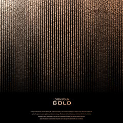Gold Abstract Halftone Circle Frame Logo, vector illustration