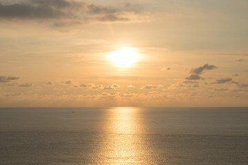 Sunset on the sea.