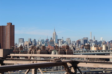 New York - Blick von der Brooklyn Bridge nach Manhattan