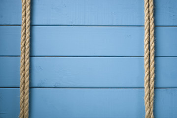 Ship rope on a blue background to use as a background.