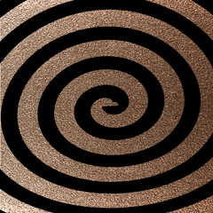 Gold Abstract Halftone Circle Frame Logo, vector illustration