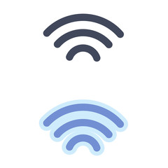 Wi-fi telecommunications symbol isolated on white background. Can be used for wireless router. Vector illustration.