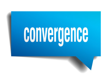 convergence blue 3d speech bubble