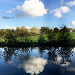 Reflet dans l’eau, rivier
