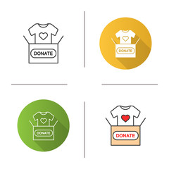 Clothes donating icon