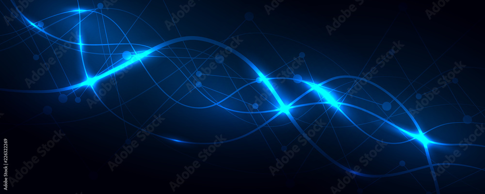 Poster geometric abstract background with connected lines and dots. graphic background for your design. vec