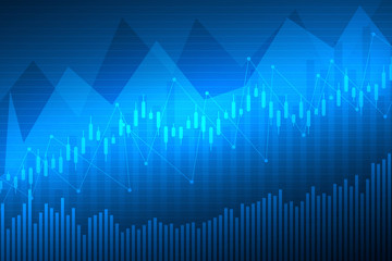 Business candle stick graph chart of stock market investment trading. Trend of graph. Vector illustration