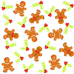 gingerbread man vector 