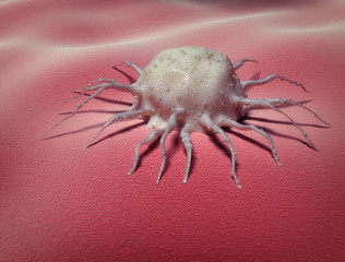 Virus cells 3d illustration with depth of field isolated on white background