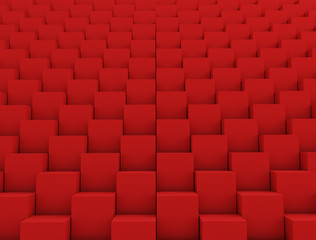 Fototapeta premium Red Abstract Blocks Wall Background