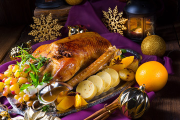 delicious stuffed goose and bohemian dumplings