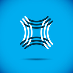 Vector abstract geometric shape best for use as business innovation logo, symbol. Modern logothype.