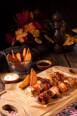 sweet potato fries with spicy paprika shashlik