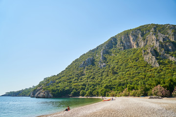 beach in the mountains