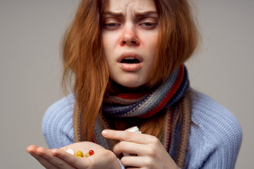 woman with pills poor health health problems