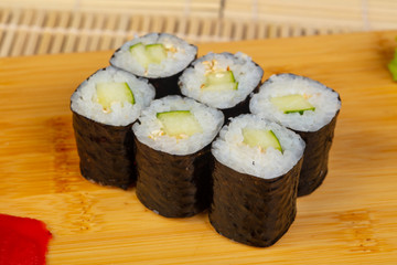 Delicious cucumber rolls