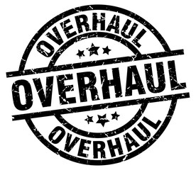 overhaul round grunge black stamp