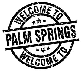 welcome to Palm Springs black stamp