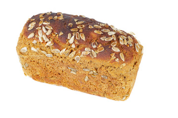 Loaf of rye bread with seeds