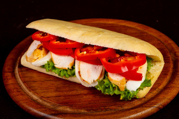 Panini with chicken breast