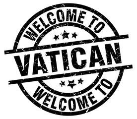 welcome to Vatican black stamp
