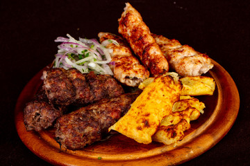 Grilled kebab kofta
