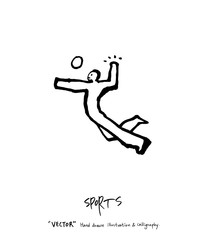 스포츠 포스터 / 손으로 그린 스포츠 그림