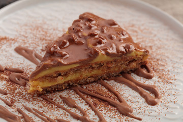 Almond cake with dark chocolate