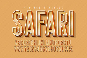 Condensed 3d display font design, alphabet, letters © Aleksandr