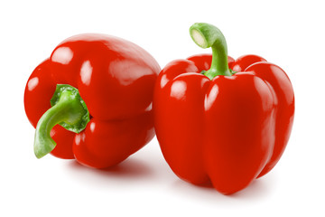 Red pepper isolated on white