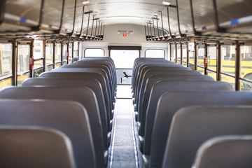 Inside school bus - Powered by Adobe