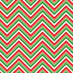 Christmas chevron pattern vector image zigzag red green pattern background