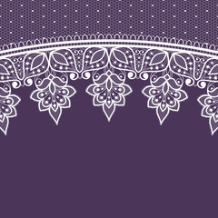 Fototapeta premium White floral lace decorative background