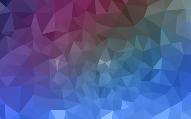 Obraz premium Dark Pink, Blue vector polygon abstract layout.