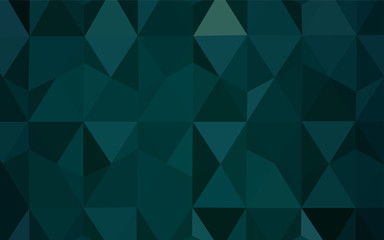 Fototapeta premium Dark Green vector shining triangular backdrop.