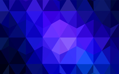 Fototapeta premium Dark BLUE vector abstract polygonal template.