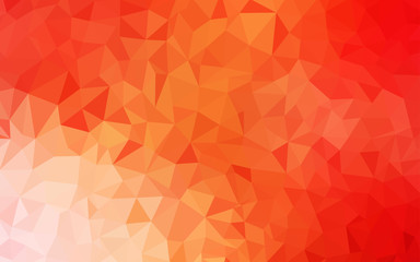 Light Red, Yellow vector abstract polygonal pattern.