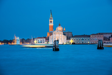 Fototapeta premium Abendstimmung; Basilica San Giorgio Maggiore; Venedig