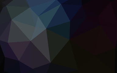 Obraz premium Dark BLUE vector triangle mosaic template.