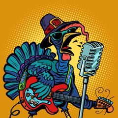 Thanksgiving Turkey character singer. Holiday party