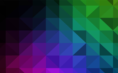 Obraz premium Dark Multicolor vector gradient triangles pattern.