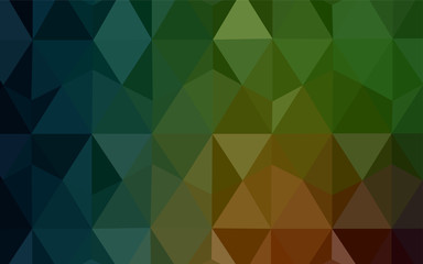 Fototapeta premium Dark Green, Red vector shining triangular backdrop.