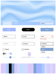 Light Pink, Blue vector style guide with bent lines.